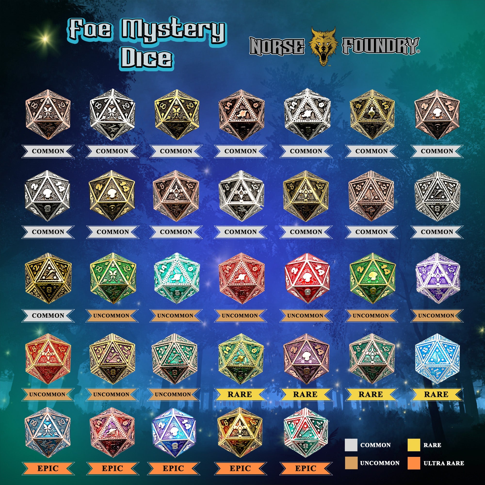 Norse Foundry MYSTERY DICE SERIES 3 - INTO THE FAE FOREST | Grognard Games