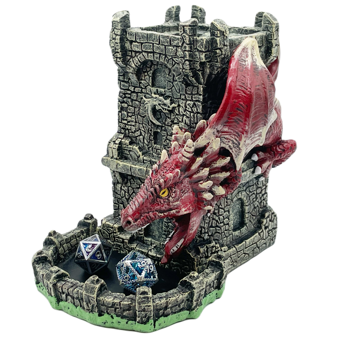 Old School Dice and Accessories Dragon's Fury Dice Tower - Red | Grognard Games