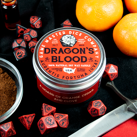Dragon's Blood Gaming Candle | Grognard Games