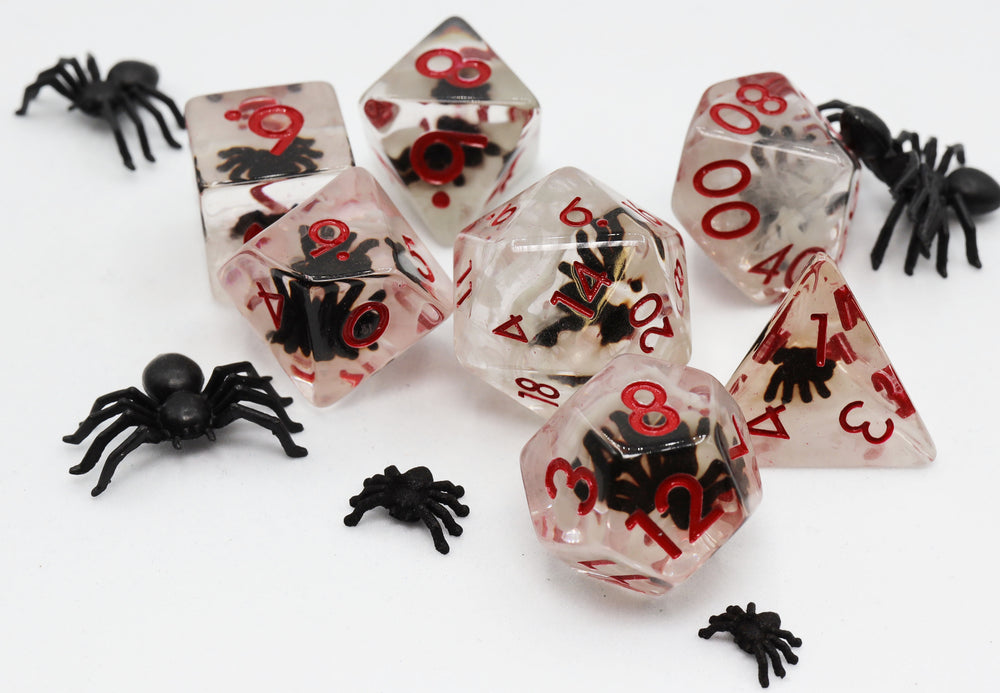 Foam Brain Games Black Widow RPG Dice Set | Grognard Games
