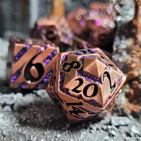 Banded Alchemist Joy Set of 7 Metal Dice | Grognard Games