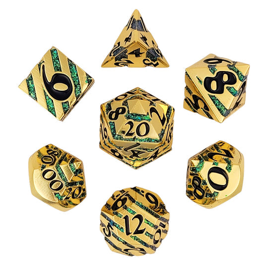 Forged Gaming Banded Gersidi's Jade Metal Dice Set | Grognard Games