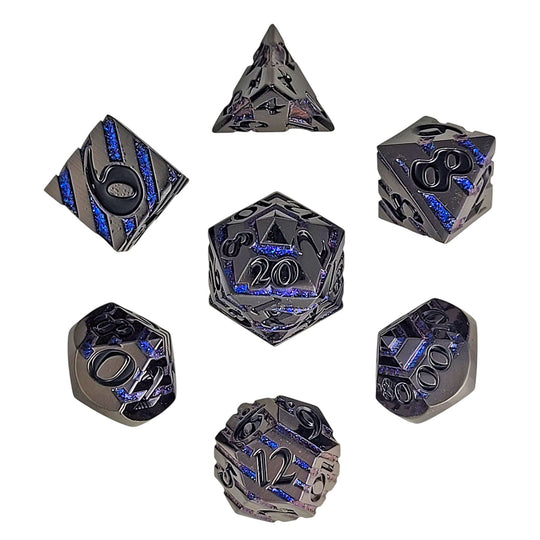 Forged Gaming Banded Star Slash Metal Dice Set | Grognard Games