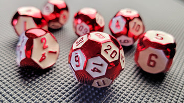 Cyborg Scorn 7-Piece Metal Dice Set | Grognard Games