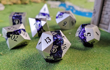 Forged Gaming Galactic Flume 7-Piece Metal Dice Set | Grognard Games