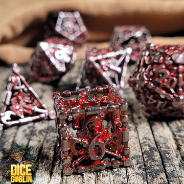 Dice Goblin Reaper's Confine Hollow Metal RPG Dice Set | Grognard Games