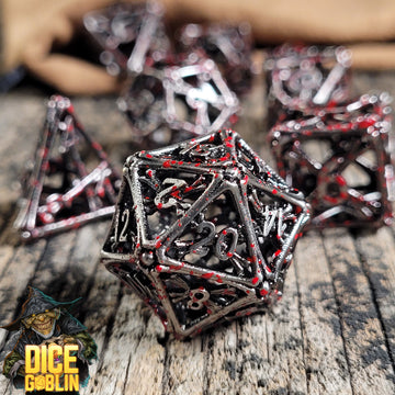 Dice Goblin Bones Hollow Metal RPG Dice Set | Grognard Games