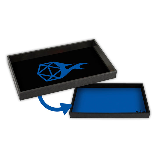 The Icon Reversible Dice Tray Blue | Grognard Games