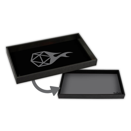 The Icon Reversible Dice Tray Grey | Grognard Games