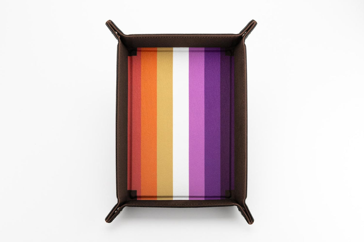 Pride Velvet Dice Tray With Leather Backing | Grognard Games