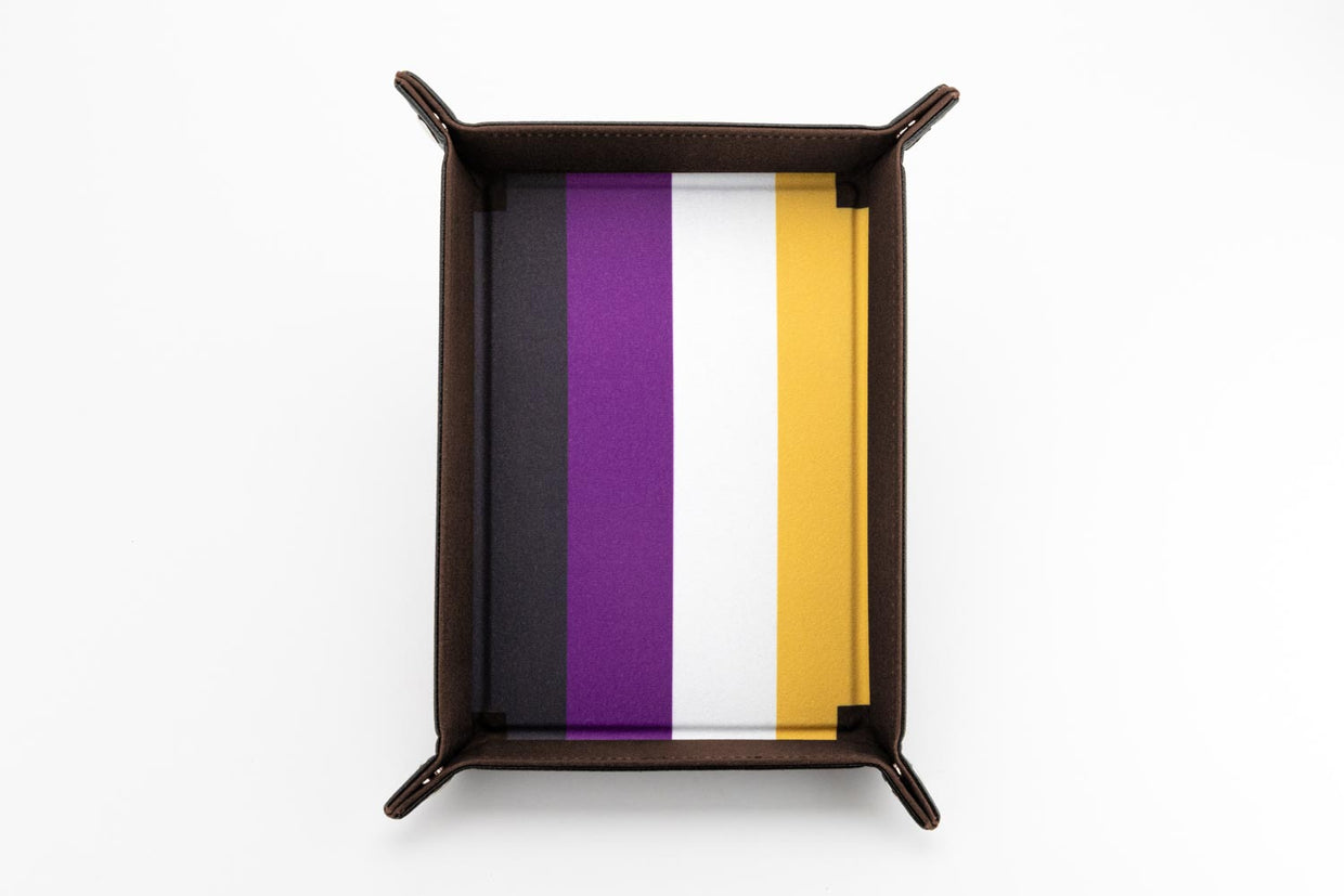 Pride Velvet Dice Tray With Leather Backing | Grognard Games