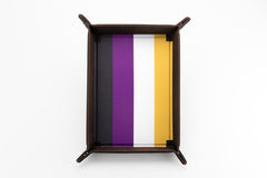 Pride Velvet Dice Tray With Leather Backing | Grognard Games
