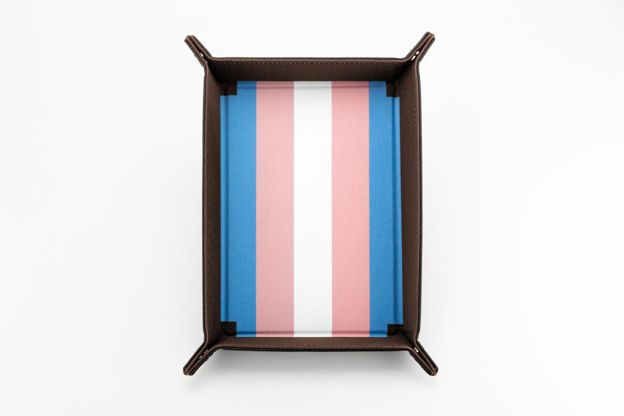 Pride Velvet Dice Tray With Leather Backing | Grognard Games