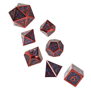 Fiend Touched Set of 7 Metal Dice | Grognard Games