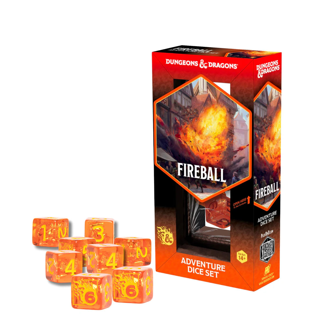 Dungeons & Dragons Adventure Dice Fireball | Grognard Games