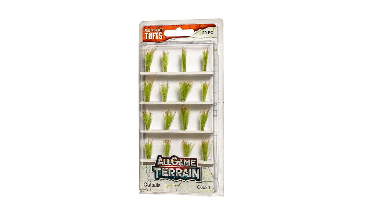 Woodland Scenics All Game Terrain Peel 'n' Plant Tufts Cattails | Grognard Games