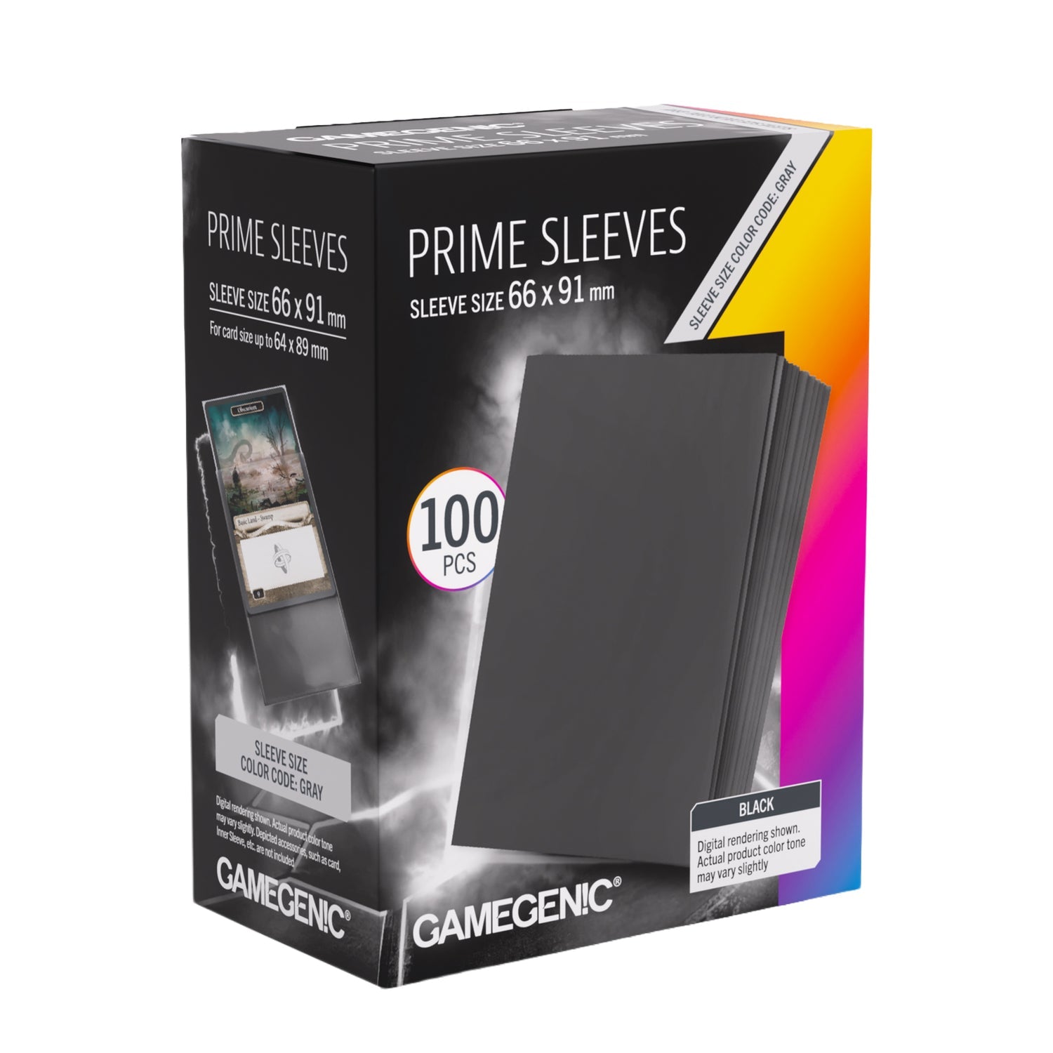 Prime Sleeves Black 66x91 | Grognard Games