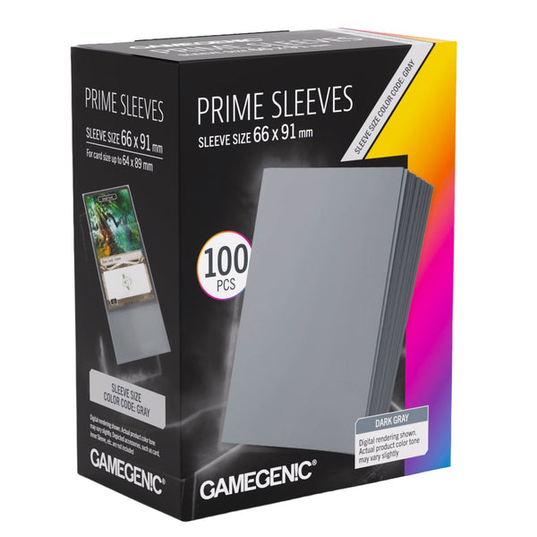 Prime Sleeves Dark Gray 66x91 – Grognard Games