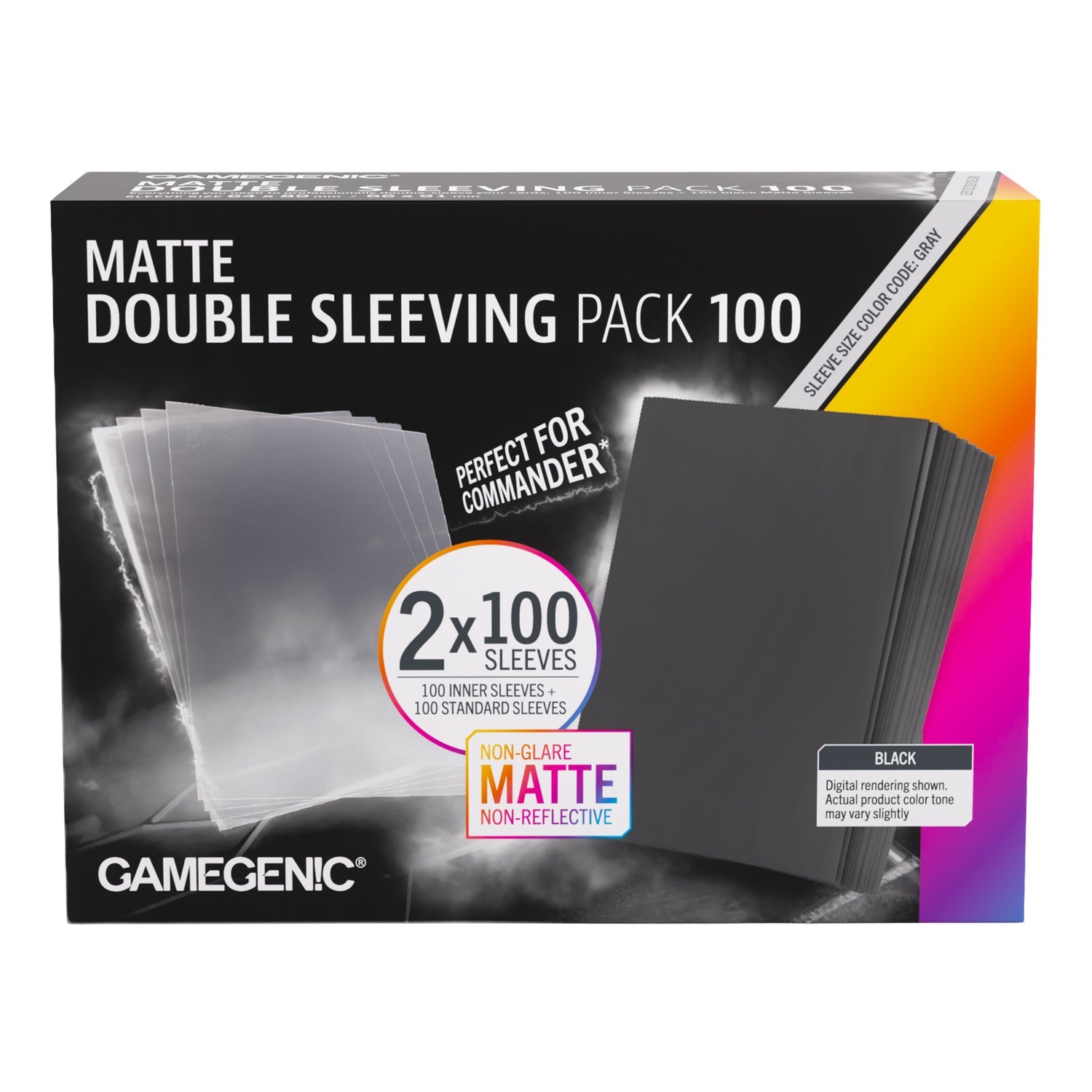 Game Genic- Matte Double Sleeving Pack 100 66x91 | Grognard Games