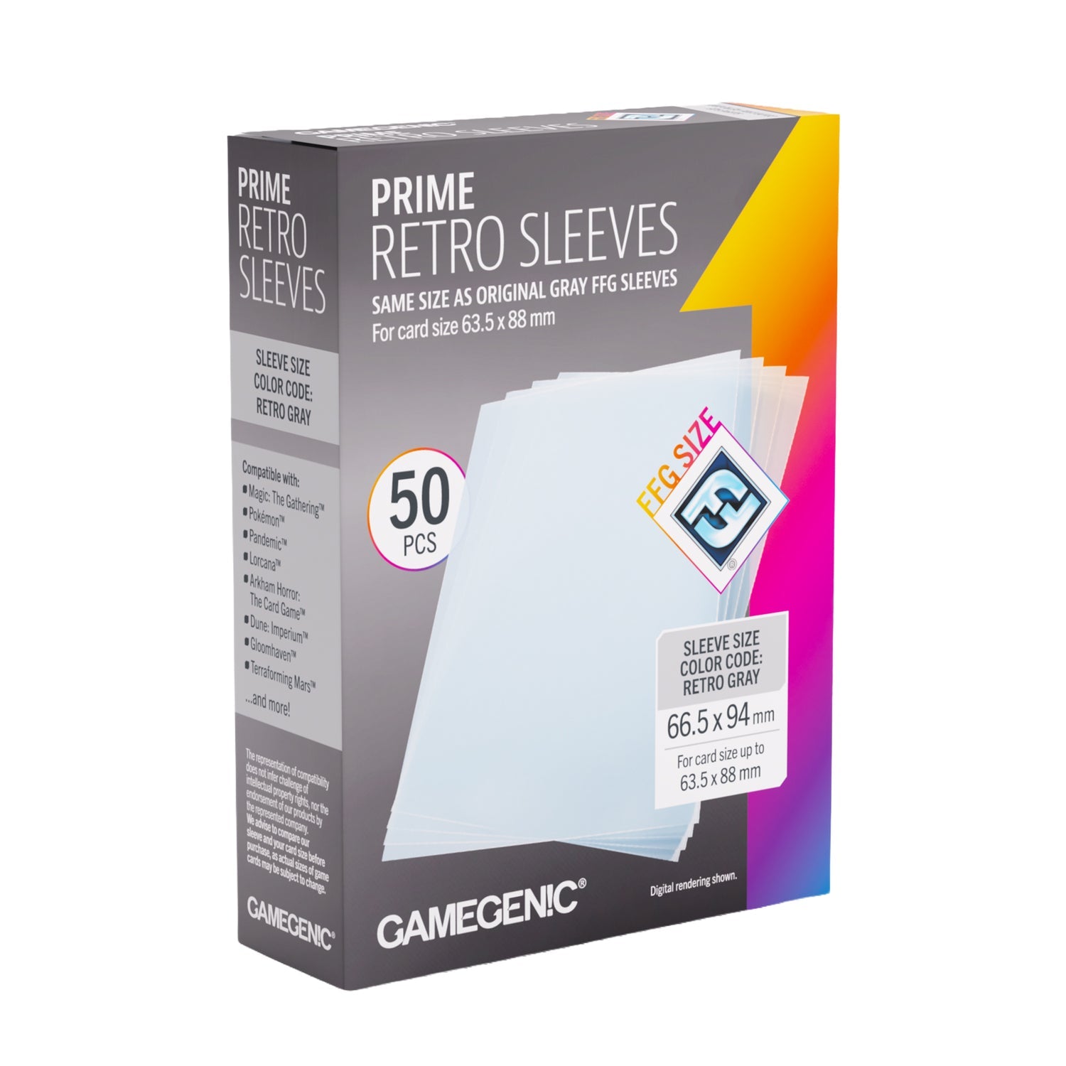 Prime Retro Sleeves 66.5x94 | Grognard Games