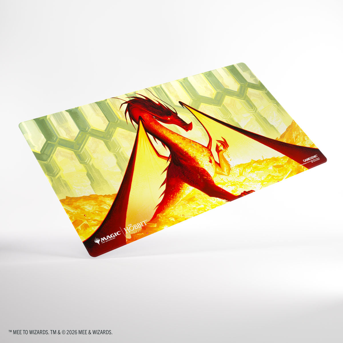 Gamegenic Shiny Playmat: Magic: The Gathering - The Hobbit - Shiny Playmat - Smaug the Golden | Grognard Games