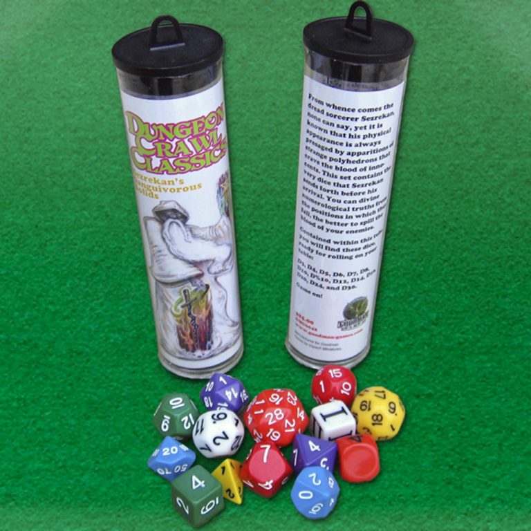 DCC RPG Dice – Sezrekan’s Sanguivorous Solids | Grognard Games