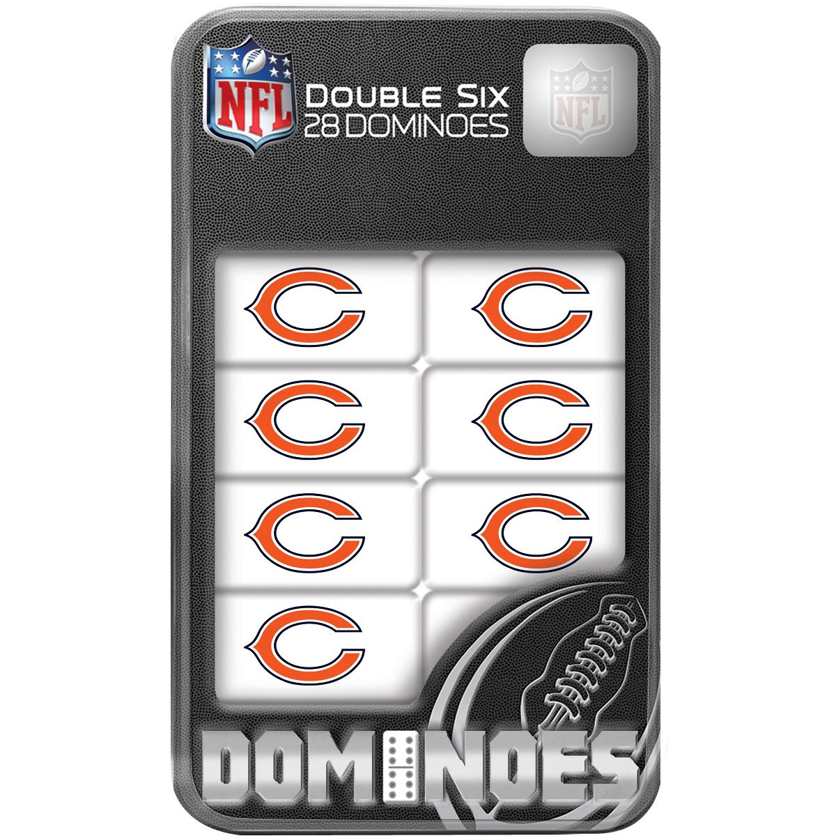 MasterPieces Officially Licensed NFL Chicago Bears 28 Piece Dominoes Game for Adults | Grognard Games