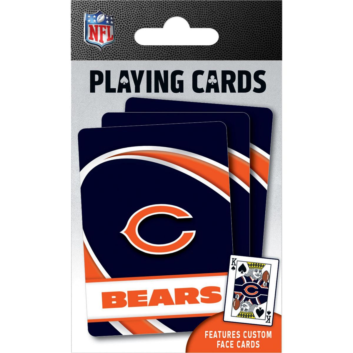 MasterPieces Officially Licensed NFL Chicago Bears Playing Cards - 54 Card Deck for Adults | Grognard Games