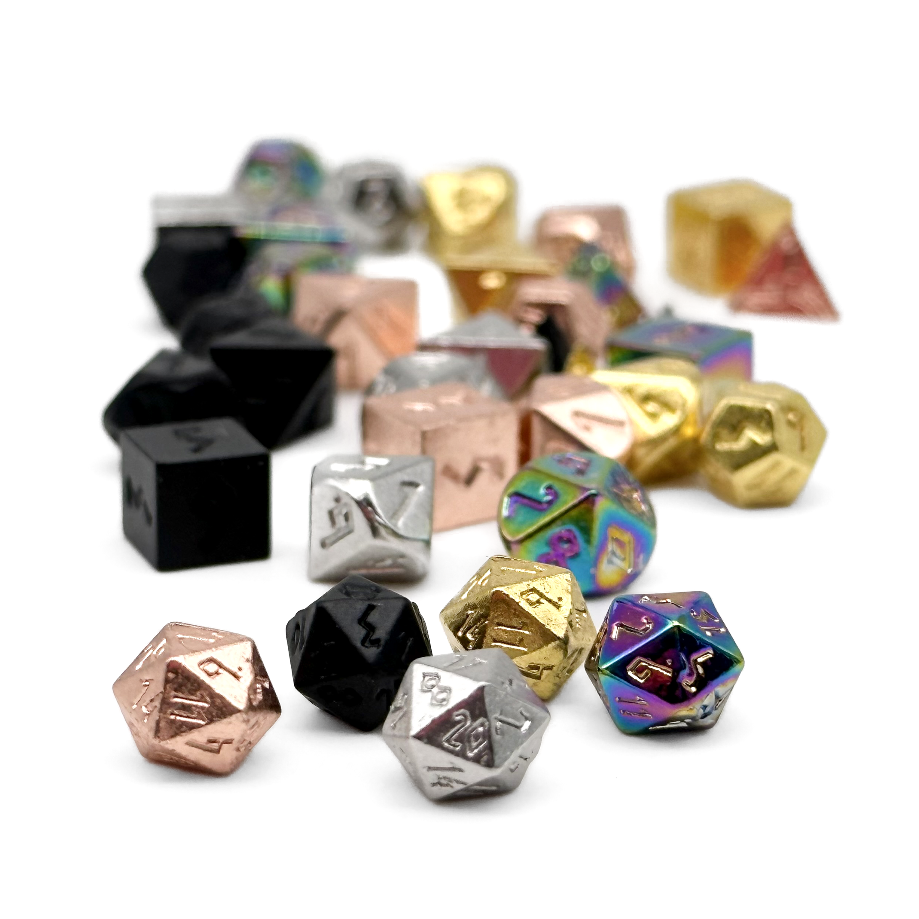 Norse Foundry PIXIE MINI METAL DICE SETS - 5-7MM - Black | Grognard Games