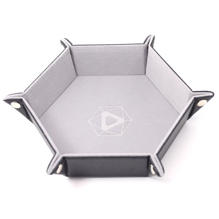 Die Hard Table Armor Hexagon Dice Tray (Grey) | Grognard Games