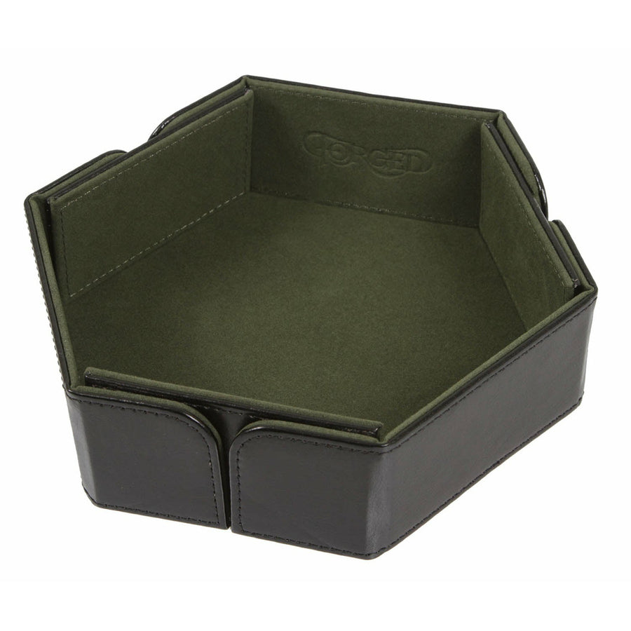 Forged Gaming  Hex Magnetic Folding Dice Tray - Green | Grognard Games