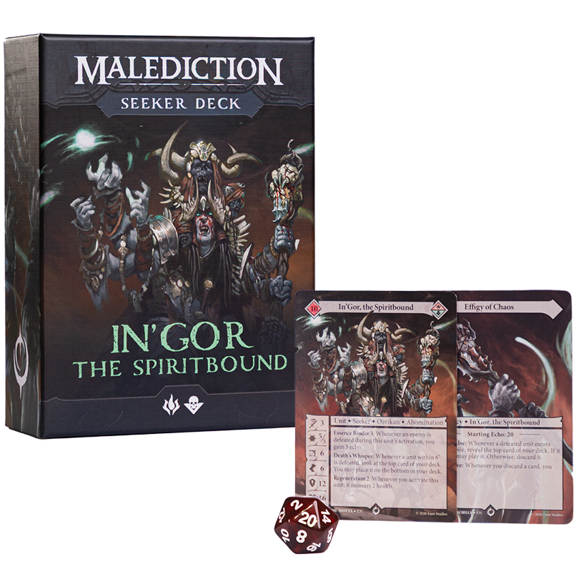 Malediction Miniatures Game - Seeker Deck - InGor, the Spiritbound (Pre-order Now!) | Grognard Games