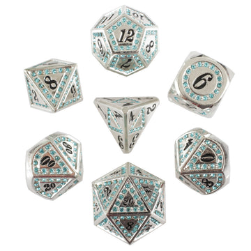 Forged Gaming Ice Gem 7-Piece Metal Dice Set | Grognard Games