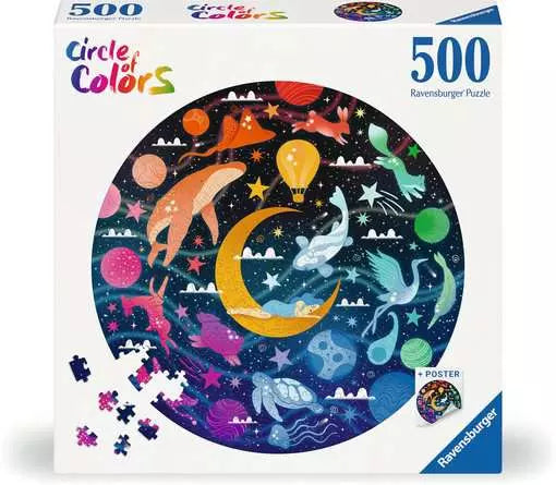 Jigsaw Puzzle Circle of Colors - Dreams - 500 Pieces Puzzle | Grognard Games