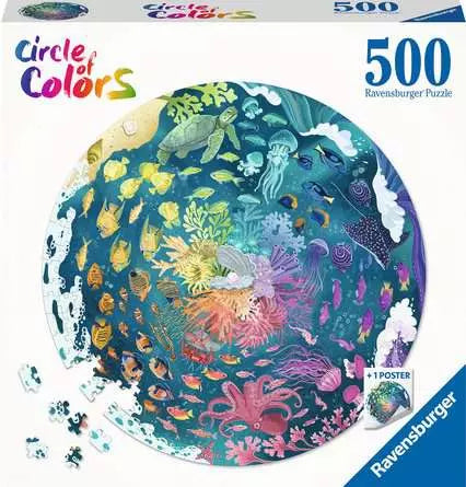 Jigsaw Puzzle Circle of Colors - Ocean - 500 Pieces Puzzle | Grognard Games