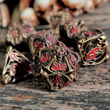 Lich's Fate Hollow Metal Dice Set | Grognard Games