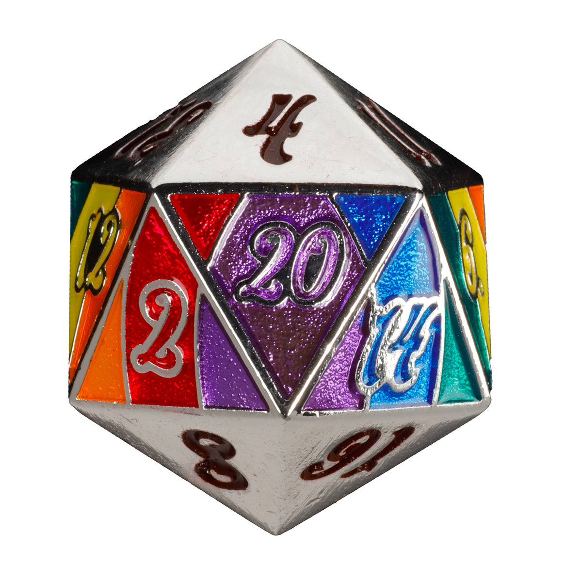 Die Hard Dice D20 - Rainbow Pride | Grognard Games