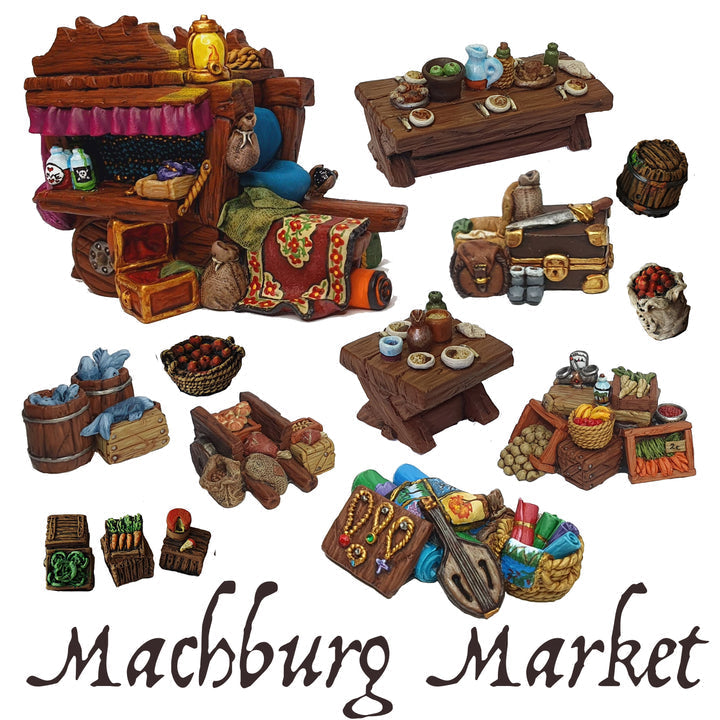 MOONSTONE MACHBURG MARKET SCATTER TERRAIN MS-BS001 | Grognard Games