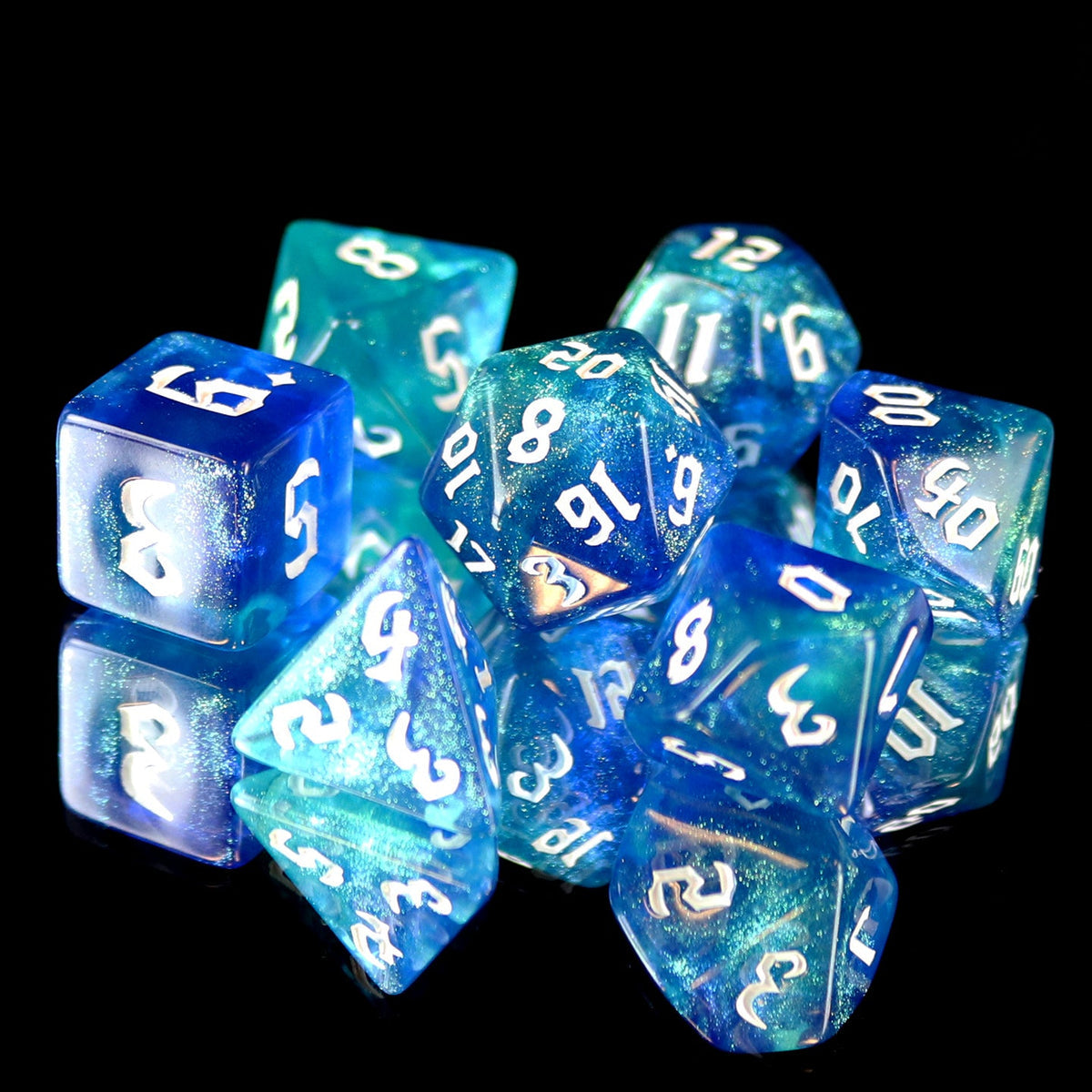 Die Hard Dice 7pc RPG Set - Meteor Storms | Grognard Games