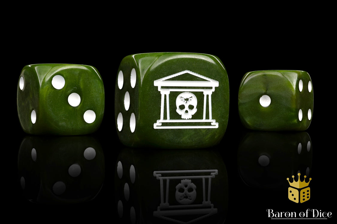 Baron of Dice 25 set Military Gate - Green- Round Corner | Grognard Games