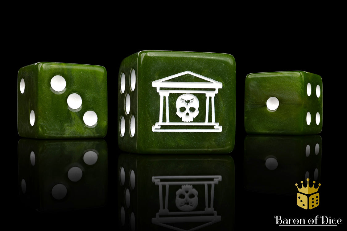Baron of Dice 25 set Military Gate - Green- Square Corner | Grognard Games