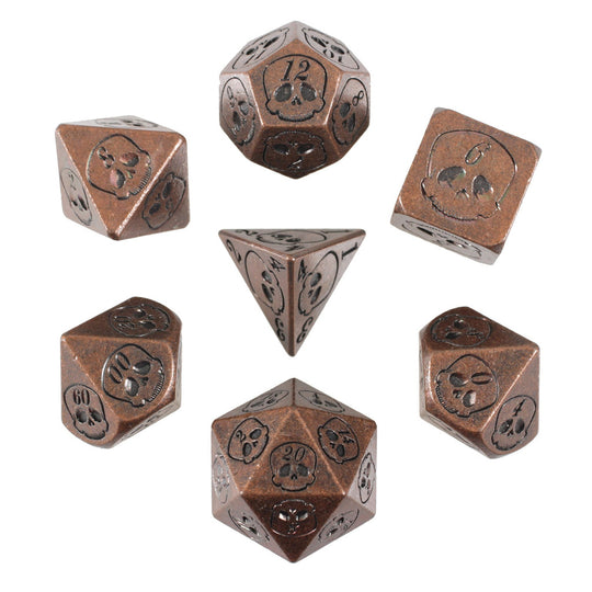 Forged Gaming Necro Copper Metal Dice Set | Grognard Games