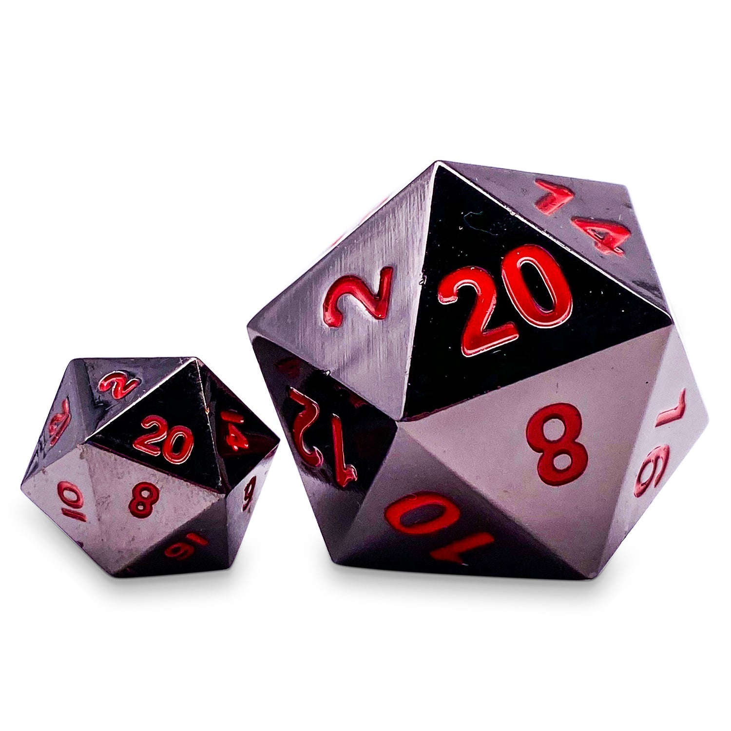 Nightmare Black - Boulder® 45mm D20 Metal Dice | Grognard Games