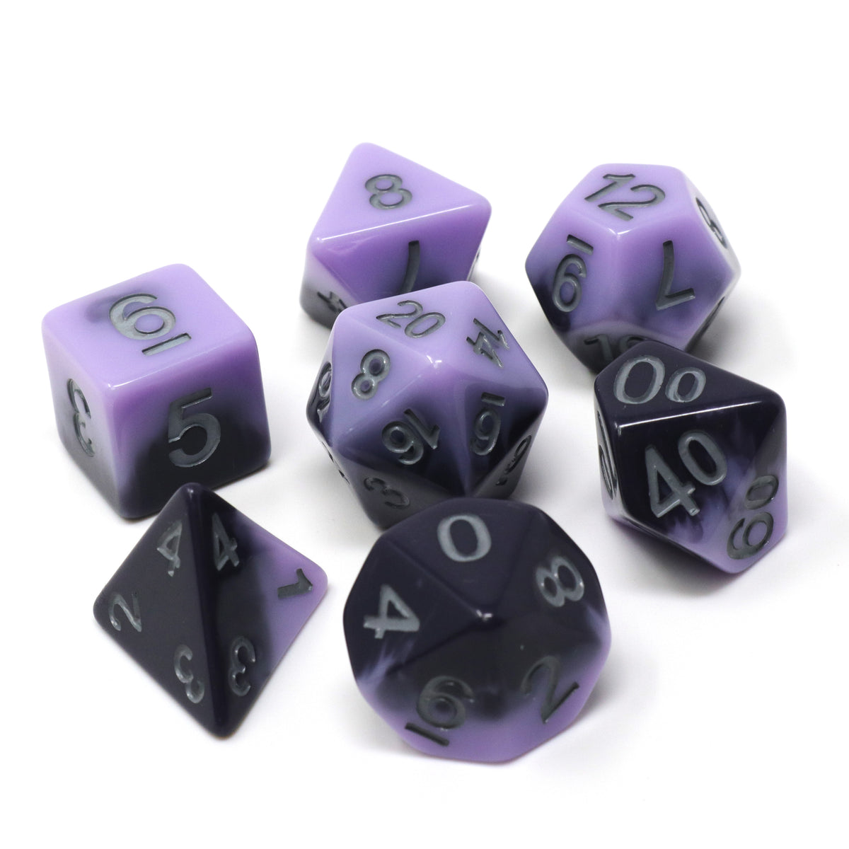 Die Hard Dice 7 Piece RPG set - Overcast | Grognard Games
