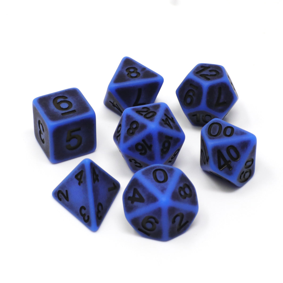 Die Hard Dice 7 Piece RPG set - Cobalt Ancient | Grognard Games