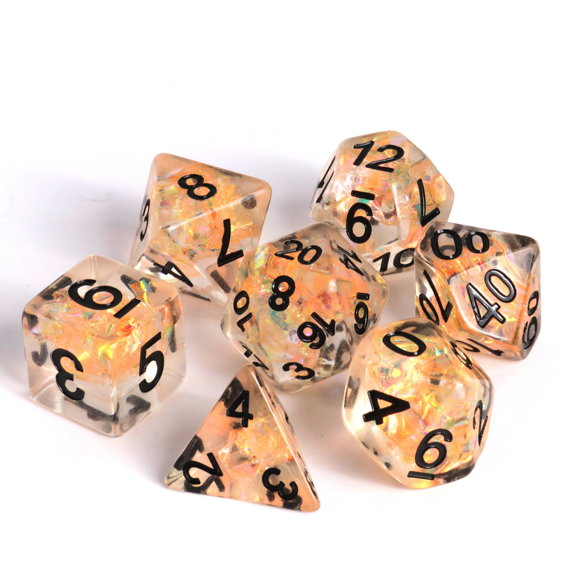 Die Hard Dice 7 Piece RPG set - FIre Dance | Grognard Games
