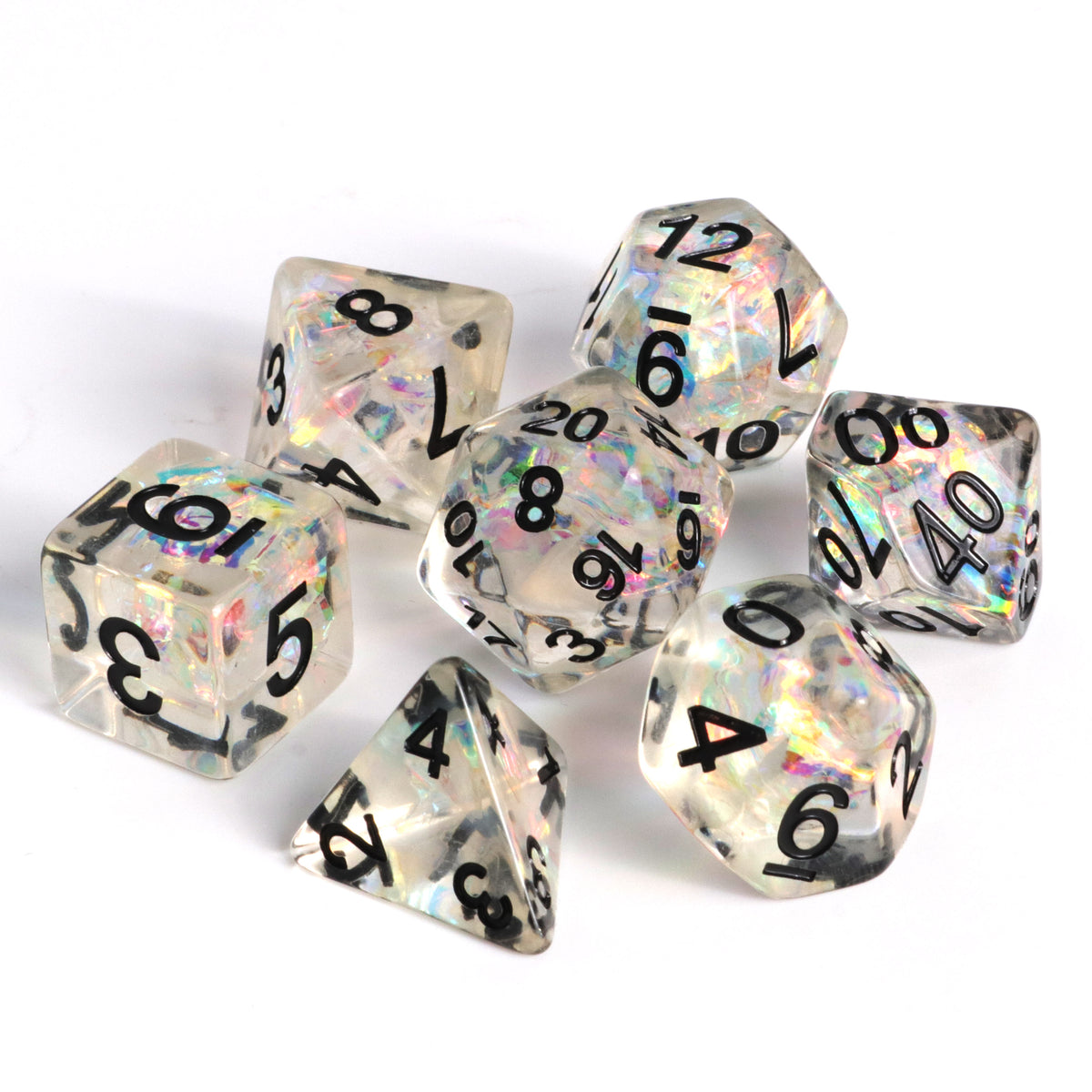 Die Hard Dice 7 Piece RPG set - Sheer Frost | Grognard Games