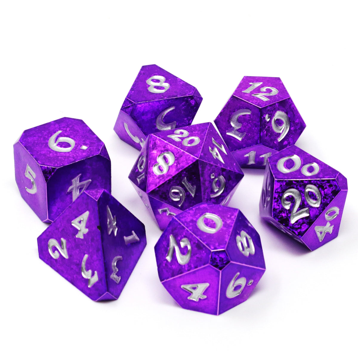 Die Hard Dice 7 Piece RPG set - Voidreaver With Silver | Grognard Games