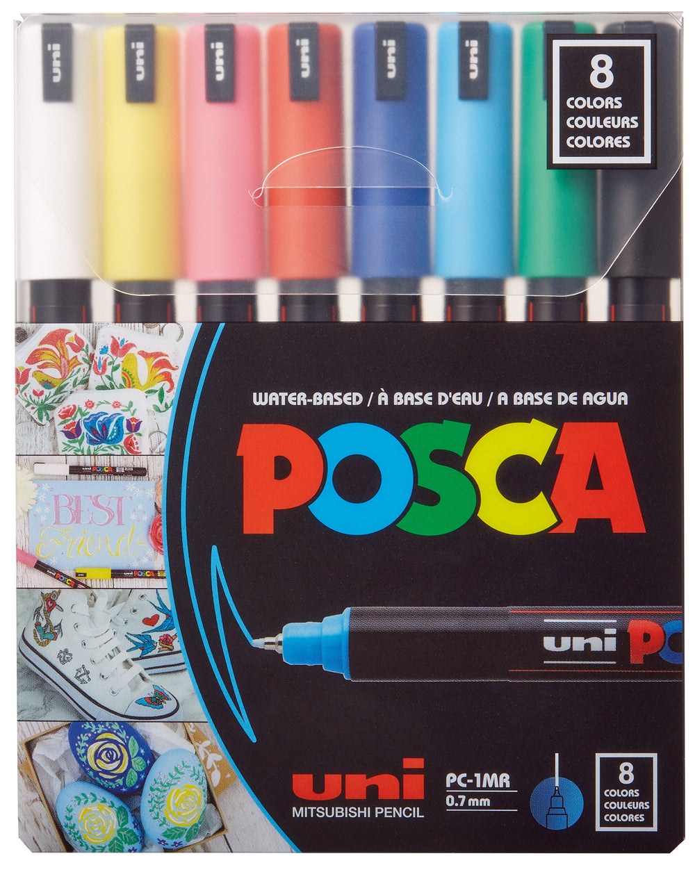 uni® POSCA® PC-1MR Water-Based Paint Markers (8 Pack) | Grognard Games