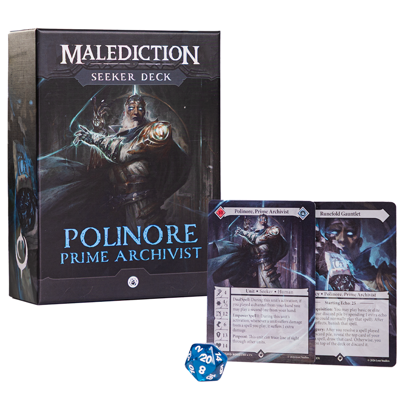 Malediction Miniatures Game - Seeker Deck - Polinore, Prime Archivist (Pre-order Now!) | Grognard Games
